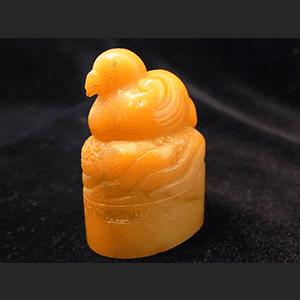 田黄石 寿山石 鶏 彫刻