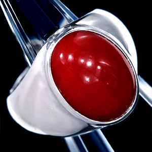 血赤珊瑚約15.0×11.5mm Pt900(22g)R