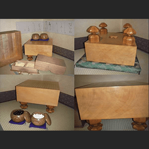 30年以上前の特注「碁盤碁石セット」 本榧 桑碁笥