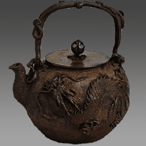 亀文堂銘龍文鉄瓶