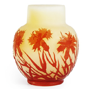 エミール・ガレ作：花文花瓶